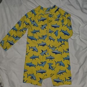 Old Navy Bright Yellow and Blue Infant Romper